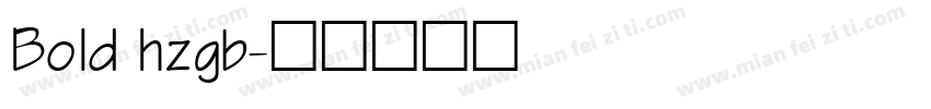 Bold hzgb字体转换